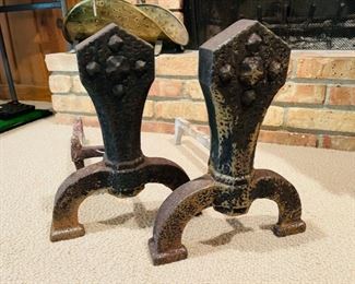 Vintage/antique Mission Style andirons