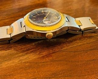 Men’s vintage Tudor Prince Oysterdate blue dial with signed Rolex crown, dial, movement and caseback