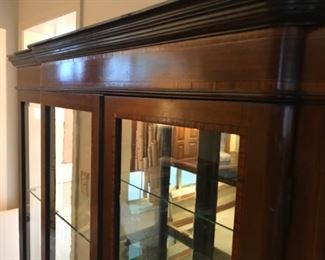 Antique English Edwardian-style inland display cabinet. NOW $600
