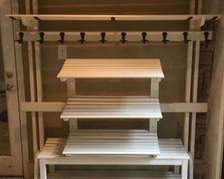 Pottery Barn Mud-Room Organizing Rack with Towel Hanger and Bench