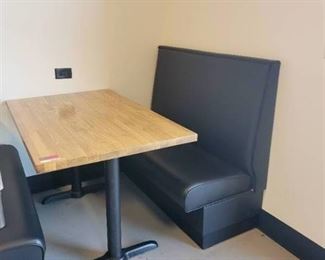 Single Sided Black Booth and Table