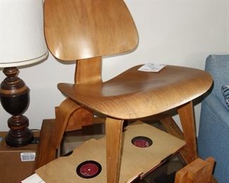 Vintage Herman Miller Eames plywood guest chair, purchased by the owner in the early 50s, very good condition, some wear and tear