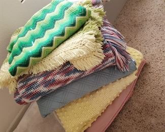 Hand made knit wool blankets 
