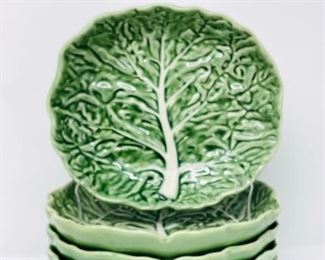 Bordallo Pinheiro Cabbage Bowls, Plates, Platters