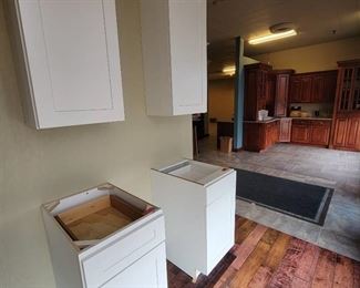 White Upper and Lower Kitchen Cabinet Unit