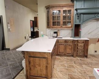 Wooden Kitchen Set W/ Stone Top