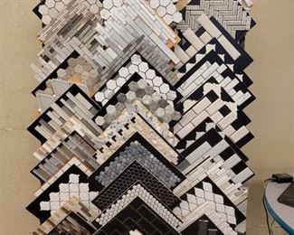 3 Face Layered Tile Slab Display Rack with Samples