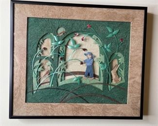 Hanging felt picture