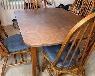 Table and four chairs