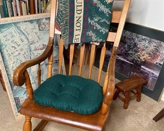 Wooden rocking chair
