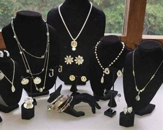 6 Necklaces, 5 Bracelets 10 Pair Of Earrings