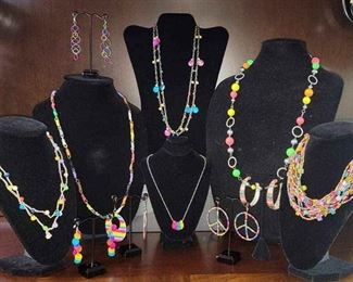 Bright Jewelry 6 Necklaces  5 Pair Of Earrings