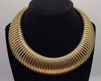 Gold Tone Choker Necklace