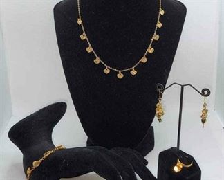 Vintage Avon Necklace, Bracelet, Earrings  Ring