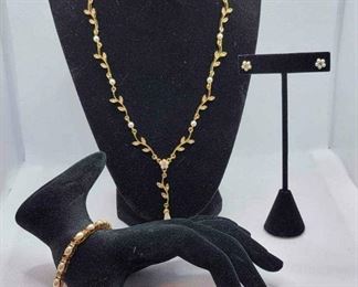 Vintage Necklace, Bracelet Earring Set