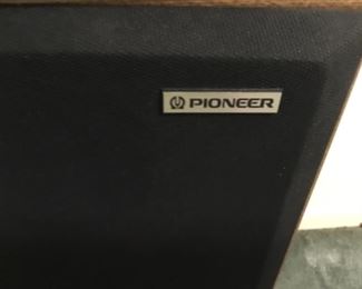 Close up of 1 of 2 Pioneer speakers