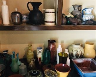 collection of early Egyptian, Mexican, Native American, and American pottery