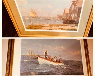 two signed Richard Loud nautical prints