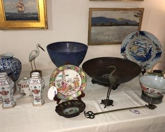 large collection of fine old Chinese pottery, porcelain, and bronzes