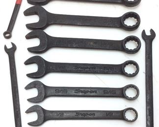 (10) SNAP ON STANDARD WRENCHES