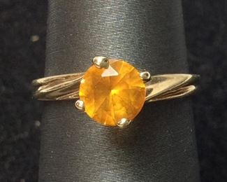 10K GOLD CITRINE RING, 2.1G, SIZE 6 JEWELRY