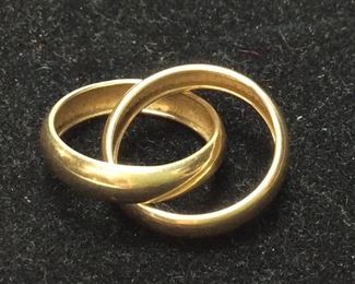 14K GOLD RINGS, 2.0G, SIZE 5.5 JEWELRY