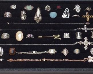 CHOICE LOT SILVER/COSTUME JEWELRY