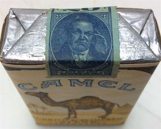 1917 UNOPENED FACTORY  #1 CAMEL CIGARETTES
MINT CONDITION, ALL PACKS FACTORY SEALED, ADVERTISING, TOBACCO