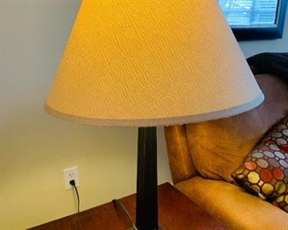 Bronze colored table lamp