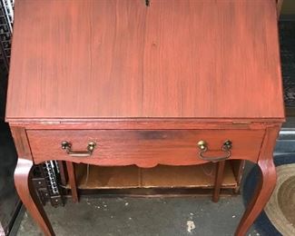 Antique drop front secretary desk from the historic Ormond Hotel, measures 26” x 16” x 38”