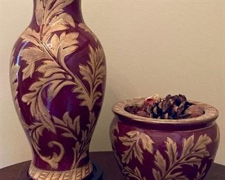 Tuscan Style Vase and Bowl Andrea by Sadek 