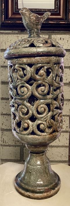 Decorative Lidded Bird Vase