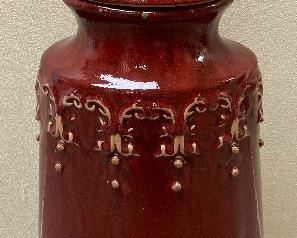 Tuscan Style Floor Vase with Lid