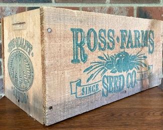Vintage Ross Farms Seed Crate