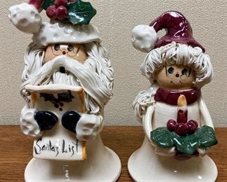 Piney Woods Pottery Santa and Mrs. Claus