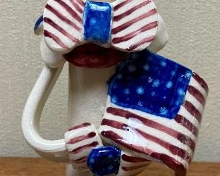 Piney Woods Pottery Independence Day Clown