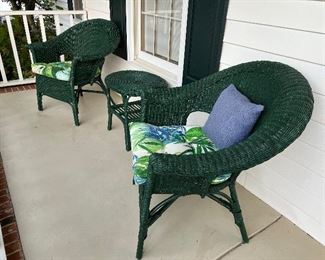 Wicker outdoor chairs 