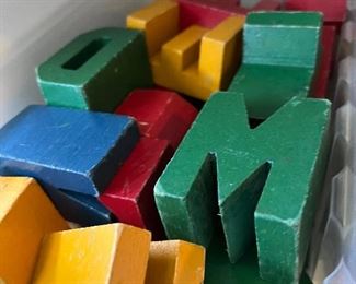 Alphabet shaped blocks 