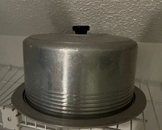 Vintage metal cake plate/dome 