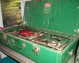 three burner Coleman stove