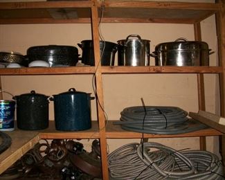 pots and pans and electrical conduit