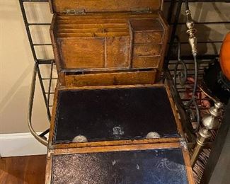 Antique lap desk with compartments