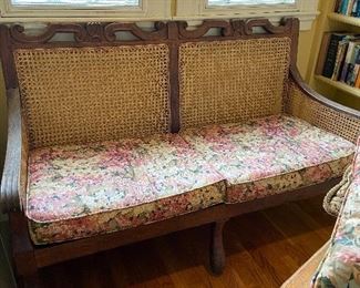 Wonderful cane back settee