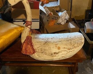 Large carved swan.
