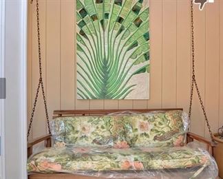 Hanging swing bench.