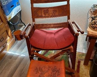 2 Costa Rican leather chairs