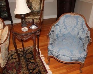 FRENCH LOUIS XV STYLE ARM CHAIR