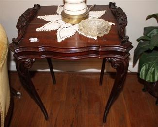 NICE CARVED SIDE TABLE