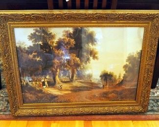 Framed Landscape Under Glass 28.5" x 39"