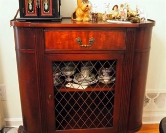 Solid Wood Single Drawer Serving Cabinet, 32.25" x 31" x 14.5"